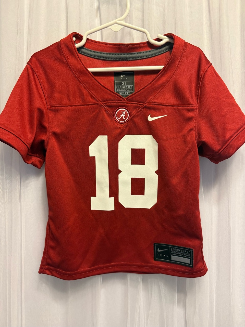 Nike Alabama Crimson Tide Red Youth Team Football Jersey size 3T